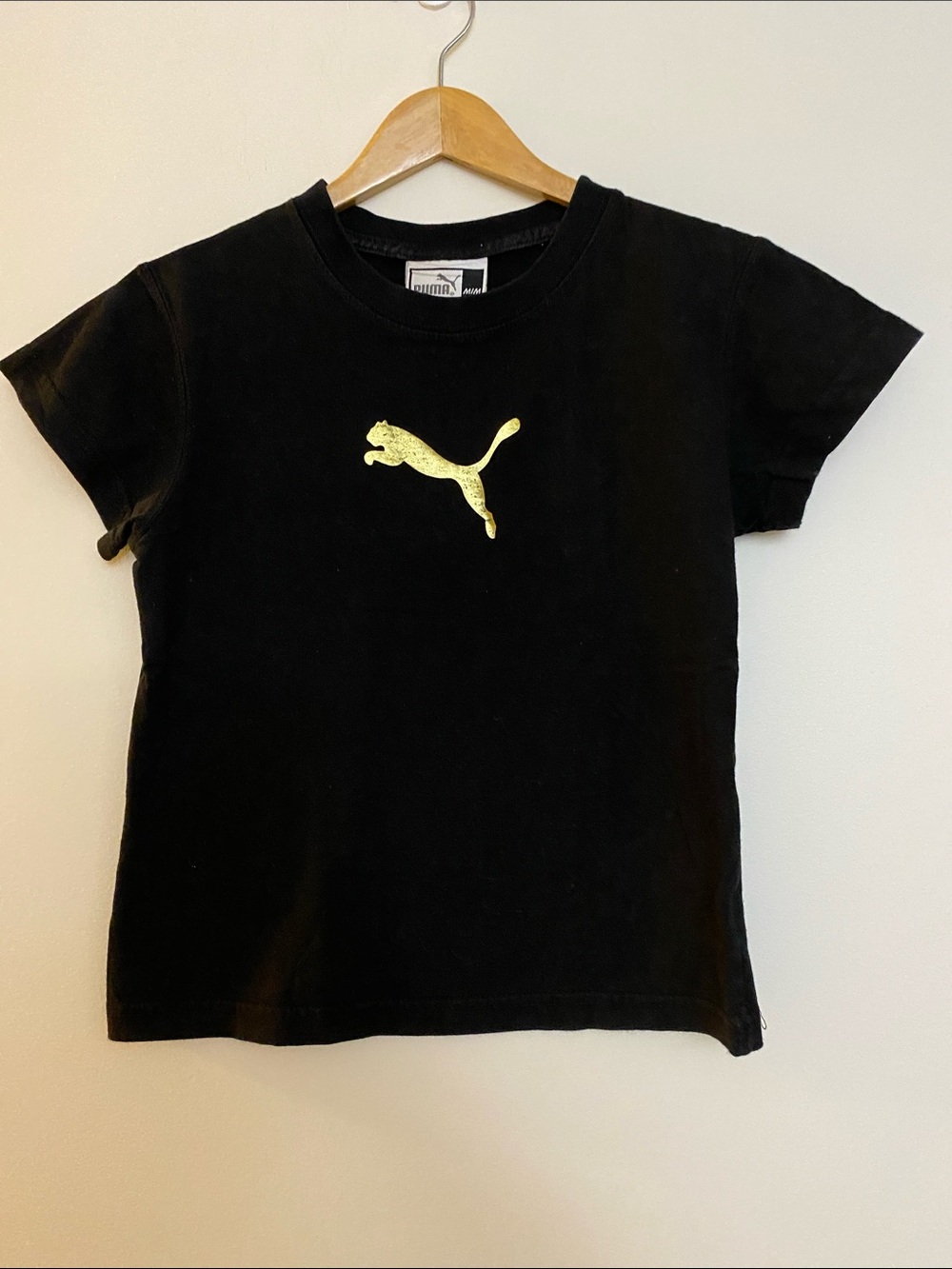 🎀3 for $25 ✨ Puma Black Tee with Gold Puma Cat Logo